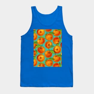 Oranges on turquoise Tank Top